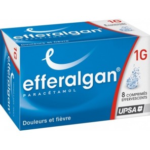 Efferalgan 1g effervescent 8 comprimés 