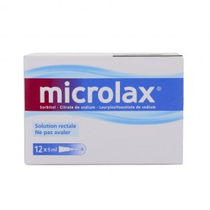 Microlax Sorbitol Citrate Et Laurilsulfoacetate De Sodium 12 Récipients Unidoses