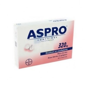 Aspro 320 mg 60 comprimés