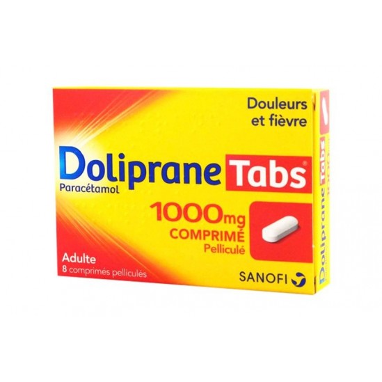 Dolipranetabs 1000 mg 8 Comprimés Pelliculés