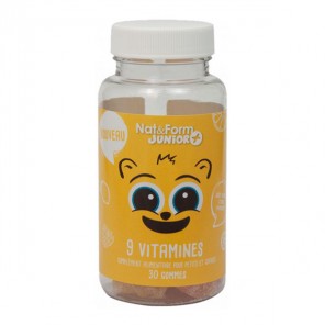 Nat & Form junior+ ours et ourons aux 9 vitamines boite de 30 unités