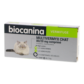 Biocanina multivermyx chat +2kg 2 comprimés