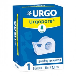Urgo urgopore plus sparadrap microporeux dévidoir 7,5m x 2,5cm